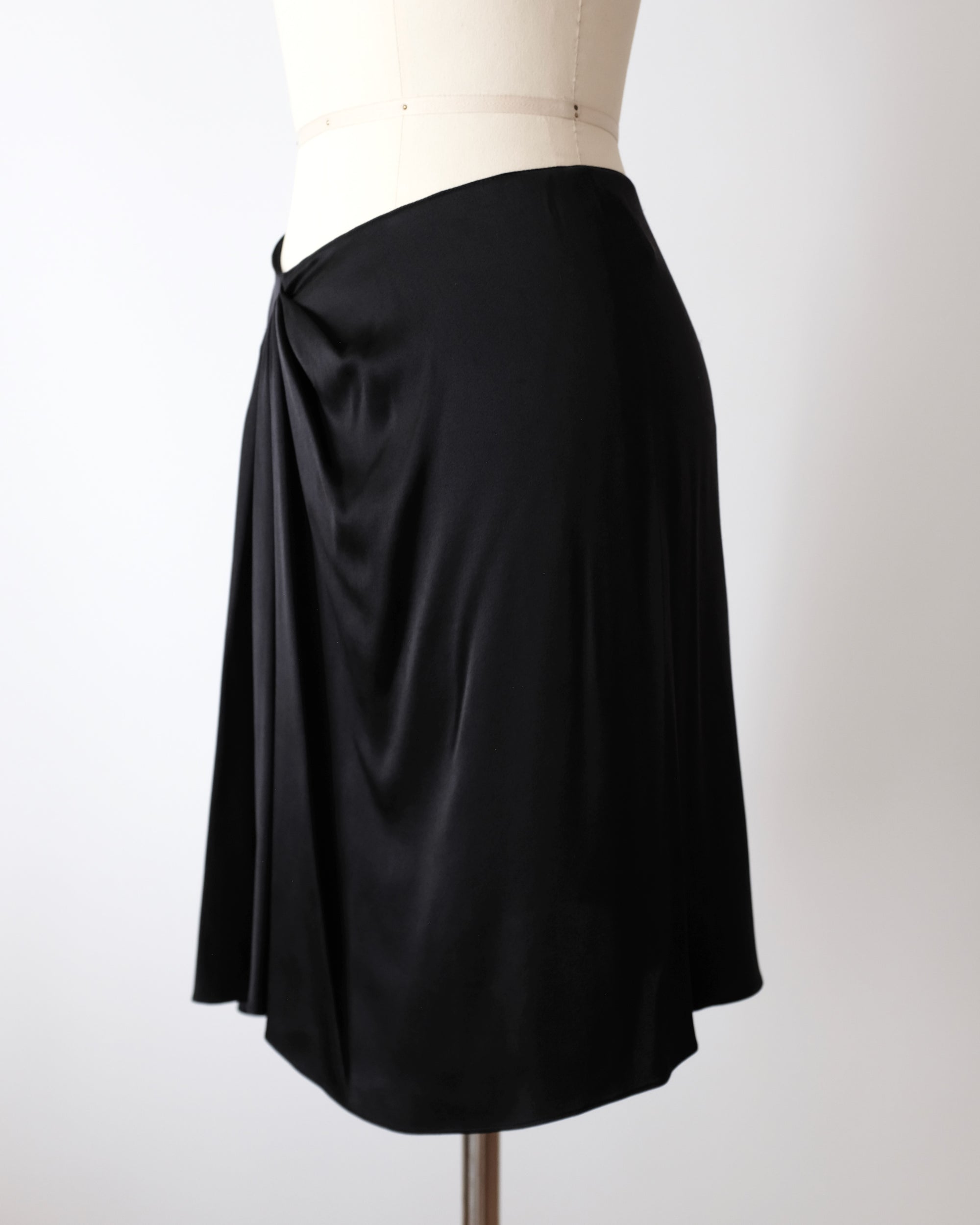 Prada 2000s Draped Silk Skirt (XS)