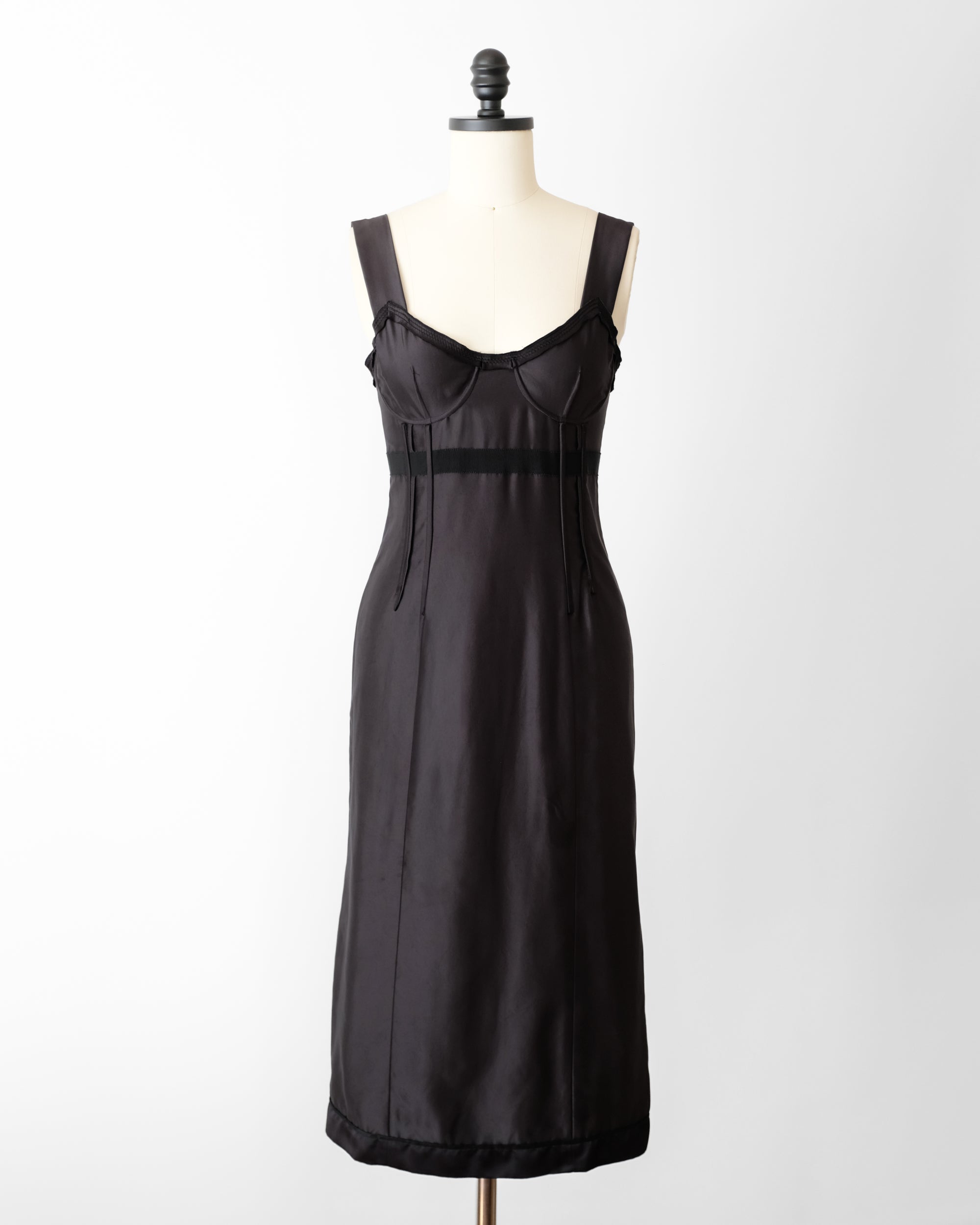 Prada Black Silk Corset Dress (XS)