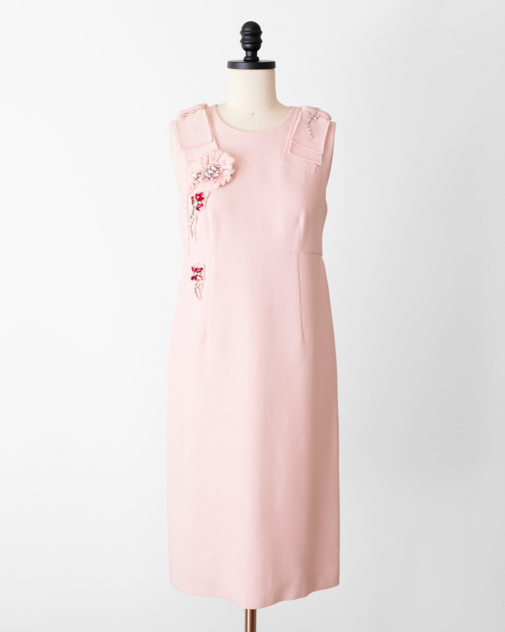 Prada FW2015 Embellished Pink Dress (S)