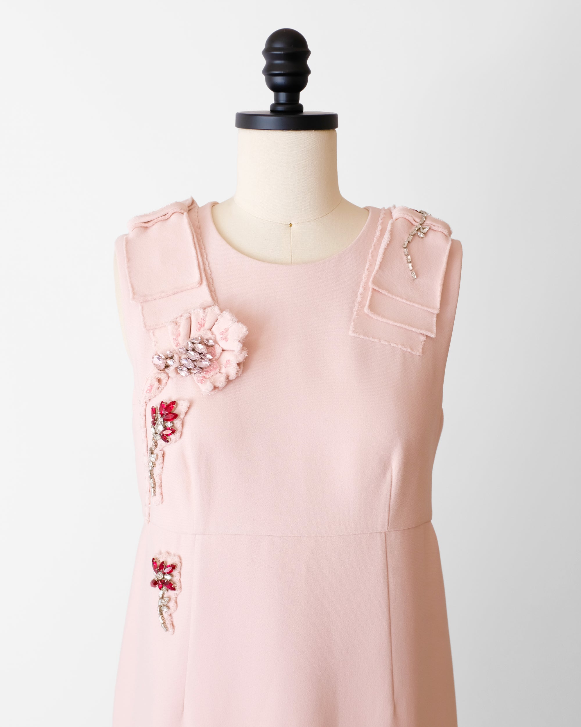 Prada FW2015 Embellished Pink Dress (S)