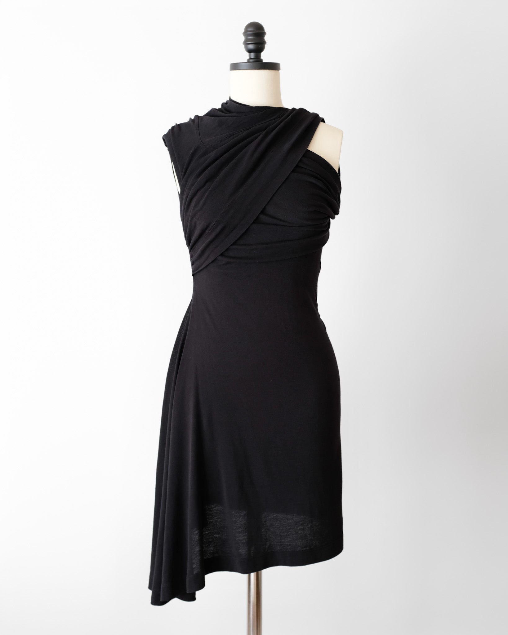Rick Owens Draped Jersey Mini Dress (S)