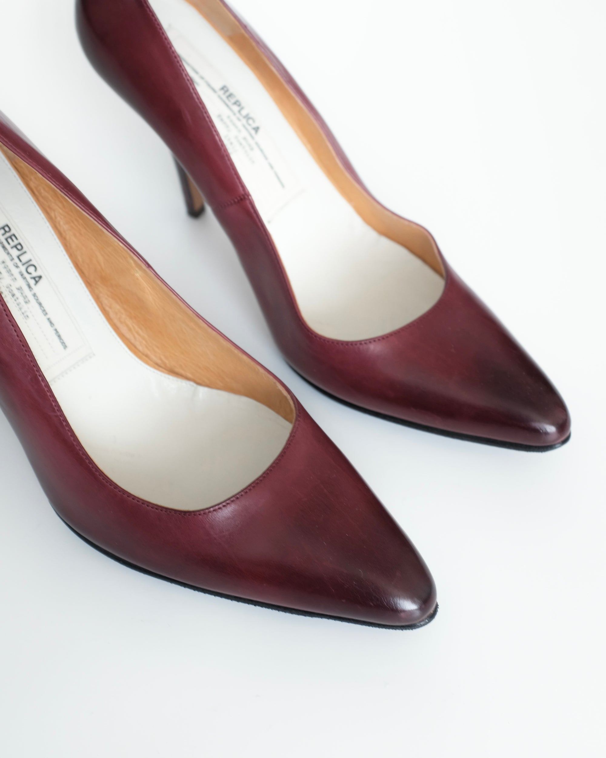 Maison Margiela Burgundy Gradient Heels (37)