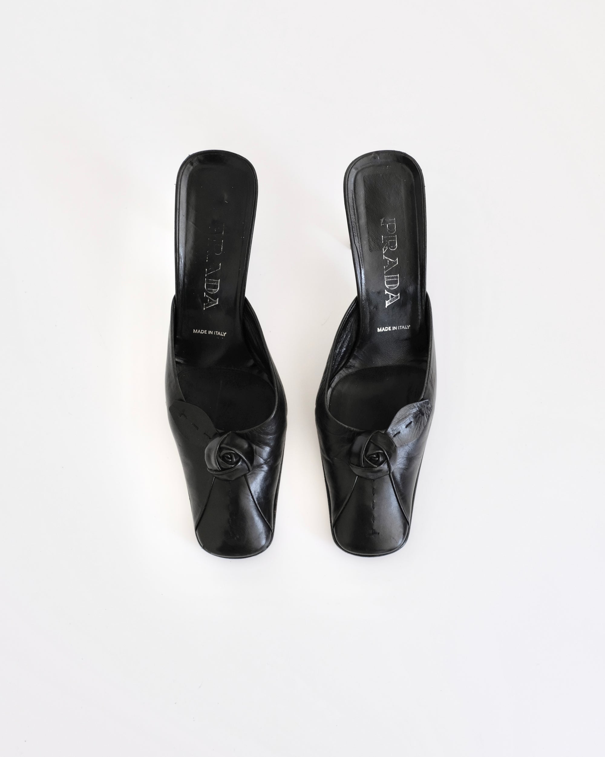 Prada FW2003 Rosette Mules (38.5)