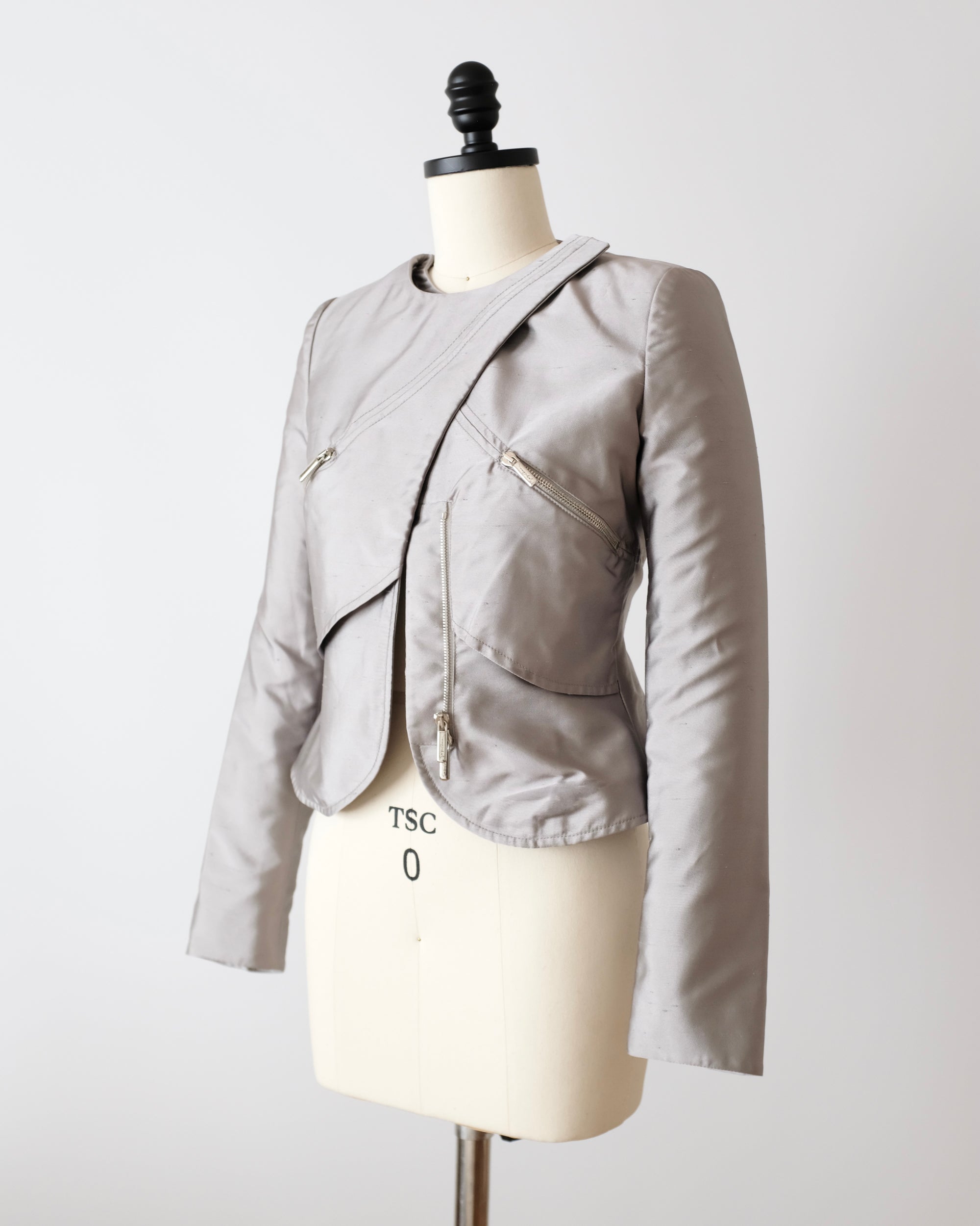 Giorgio Armani Silver Silk Jacket (XS)