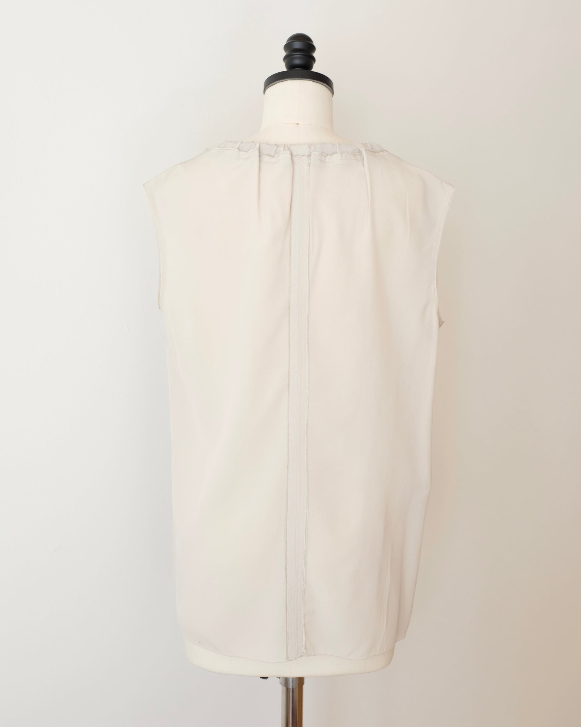 Prada SS2009 Tie Neck Sleeveless Blouse (M)