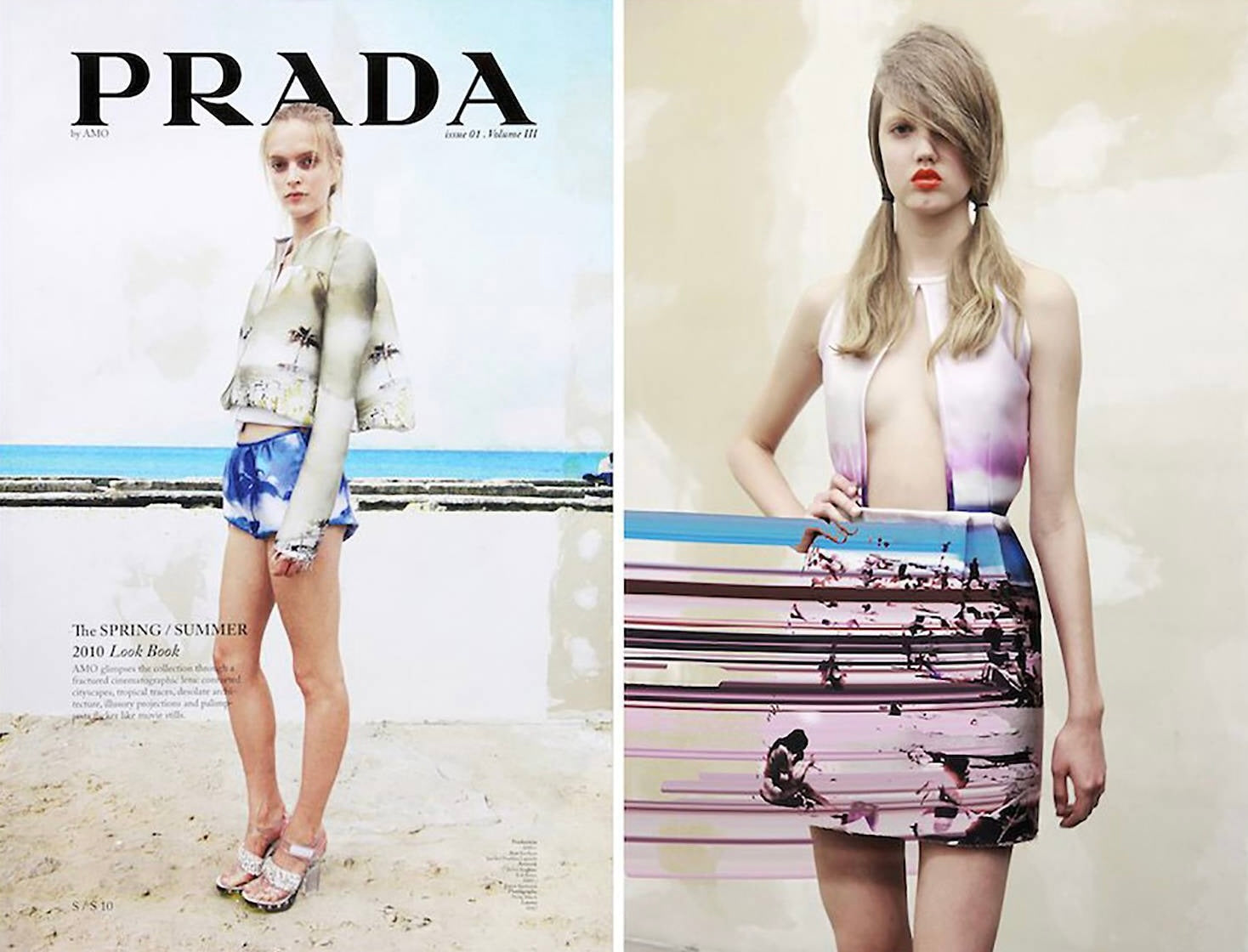 Prada SS2010 Digital Beach Pencil Skirt (XS)