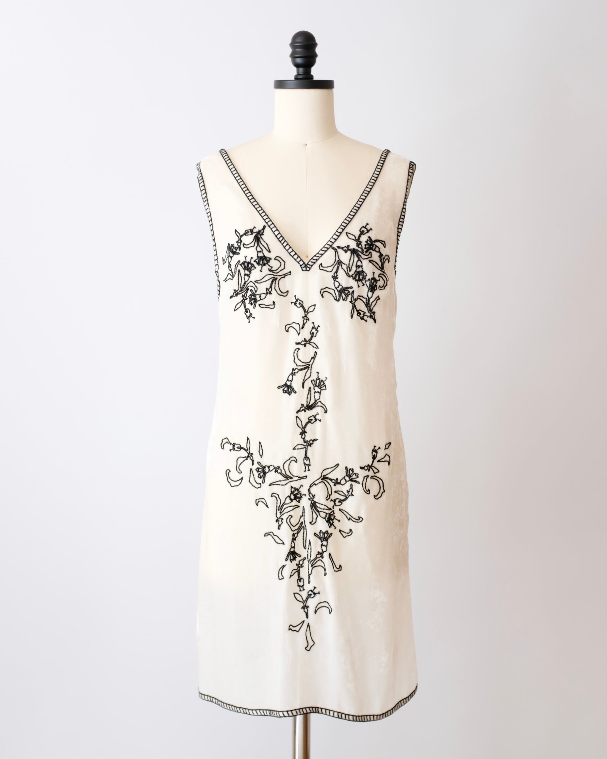 Prada FW1997 Beaded Velvet Dress