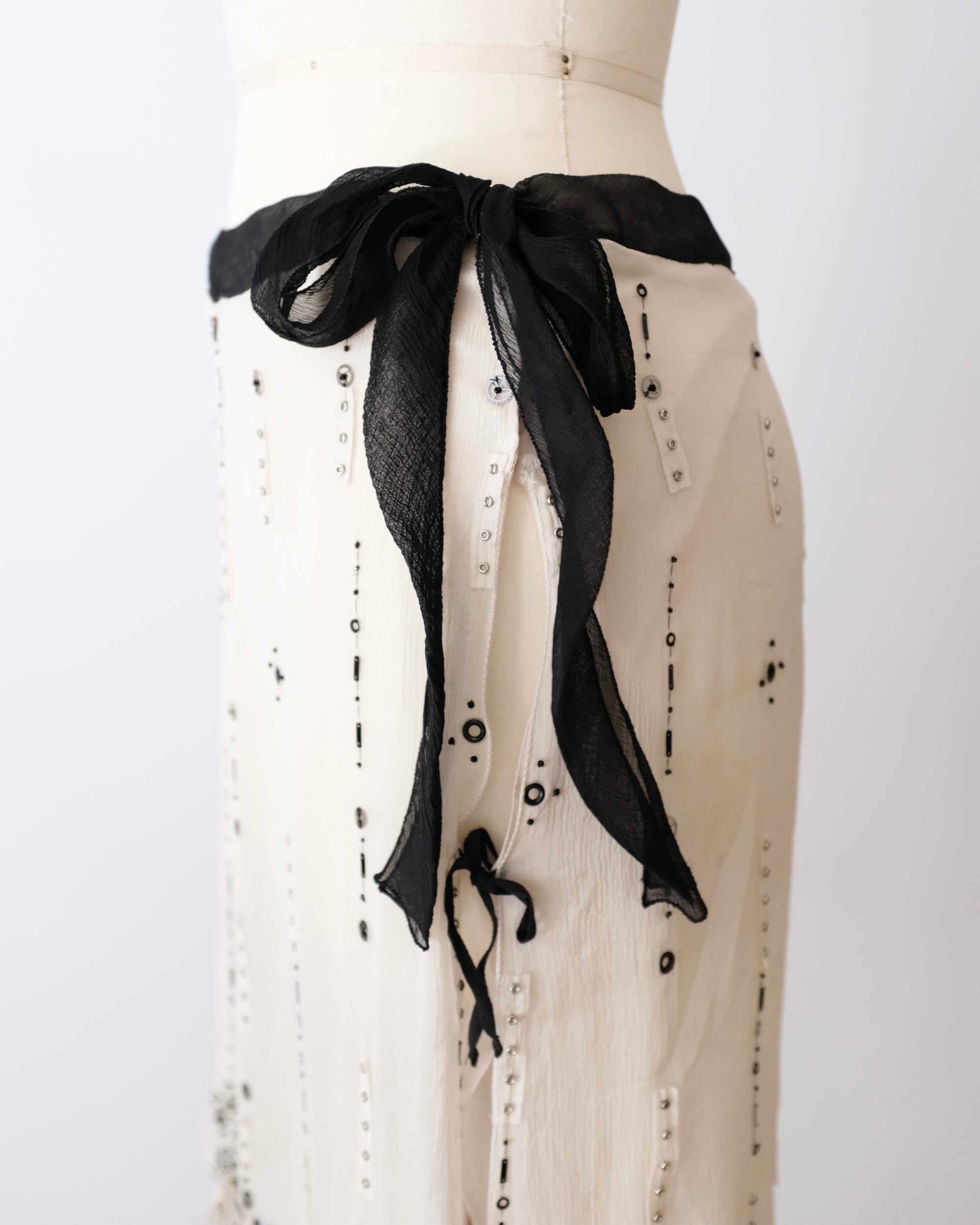 Prada SS2000 Sheer Embellished Lips Skirt (M)