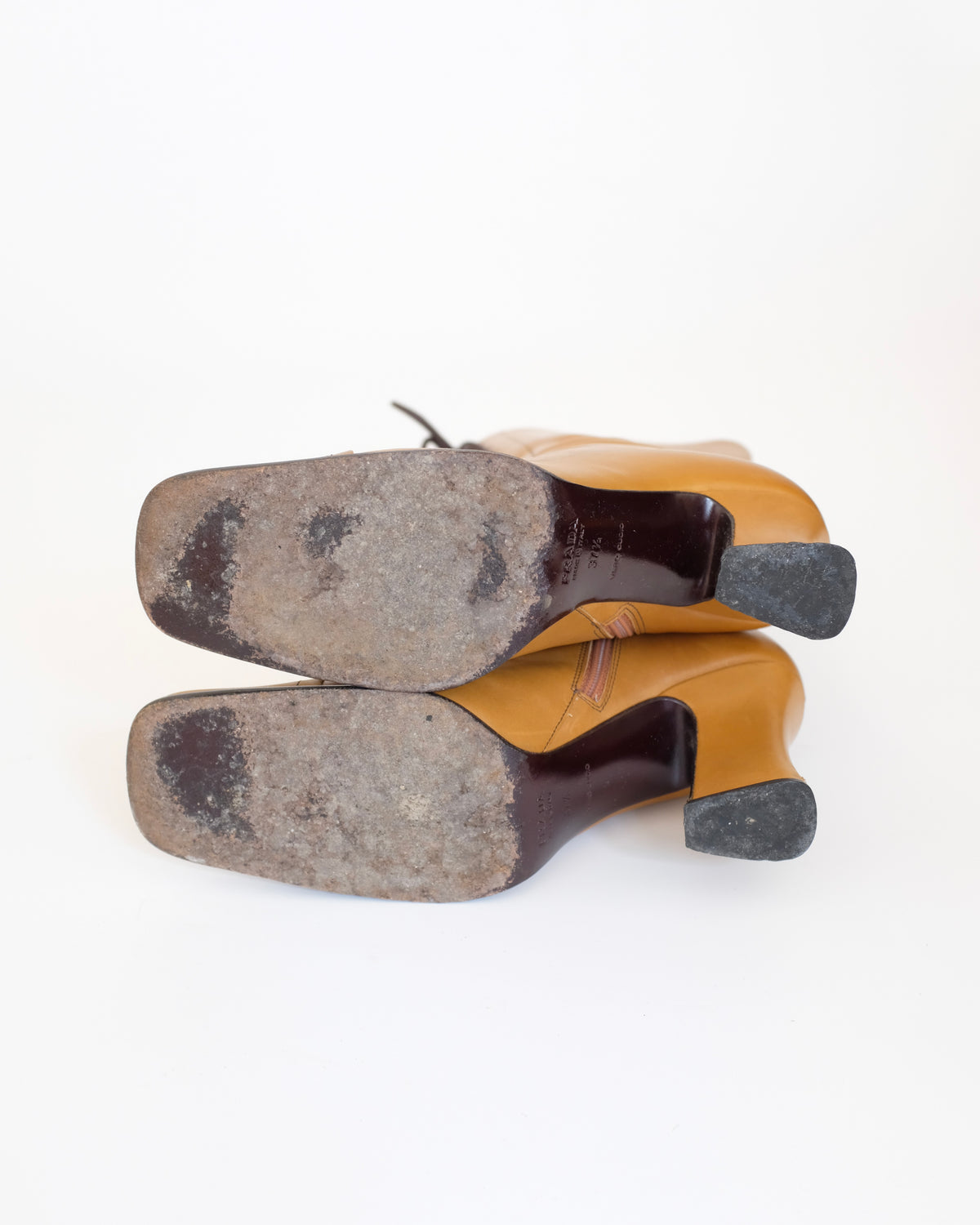 Prada FW2001 Tan Victorian Boots (37.5)