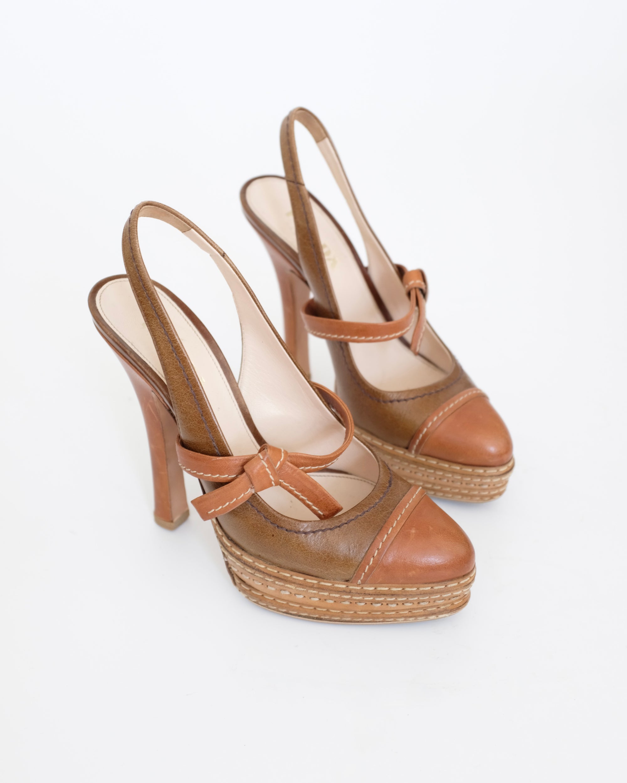 Prada SS2009 Bow Platform Heels (35.5)
