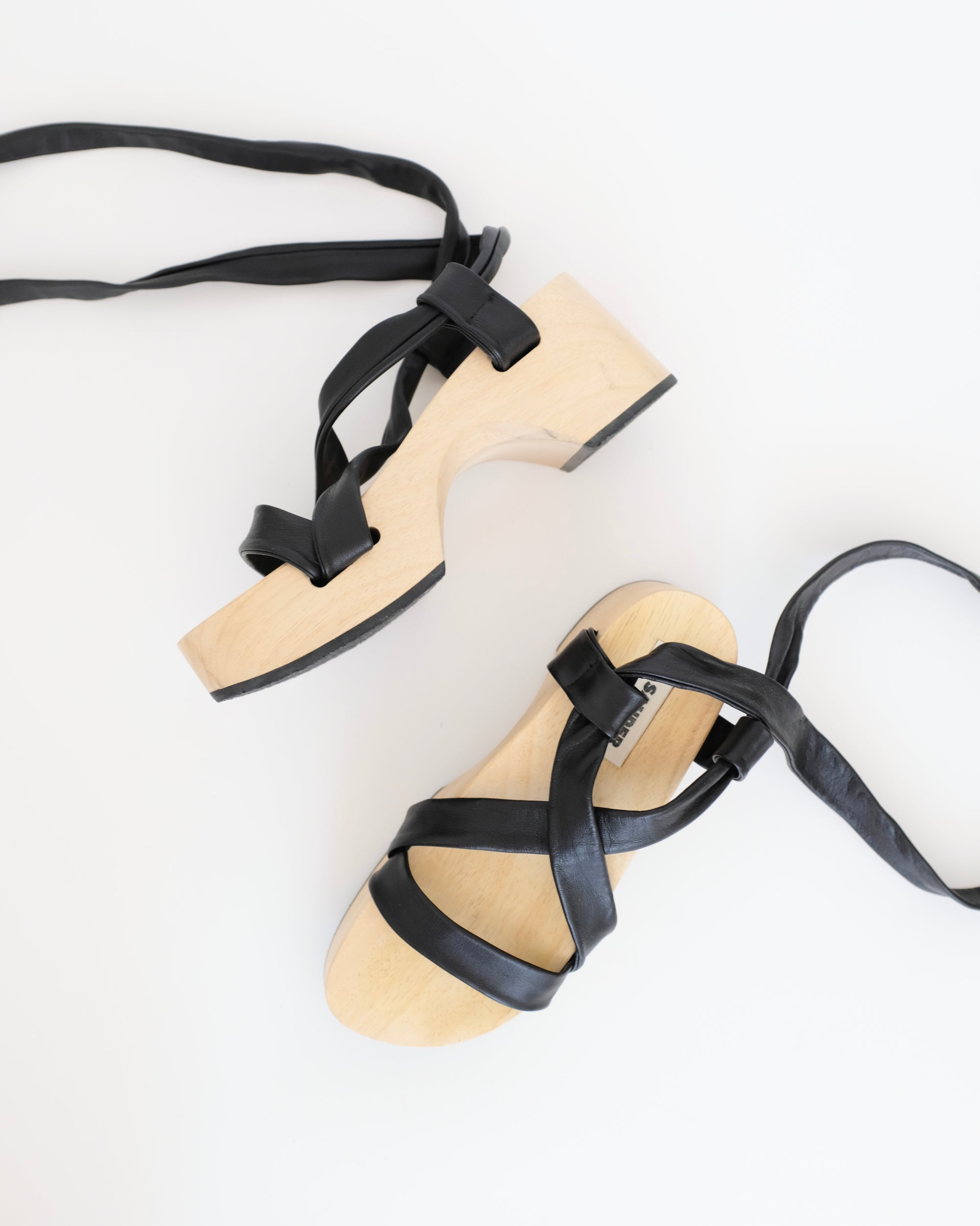 Jil Sander Wood Platform Sandals (36.5)