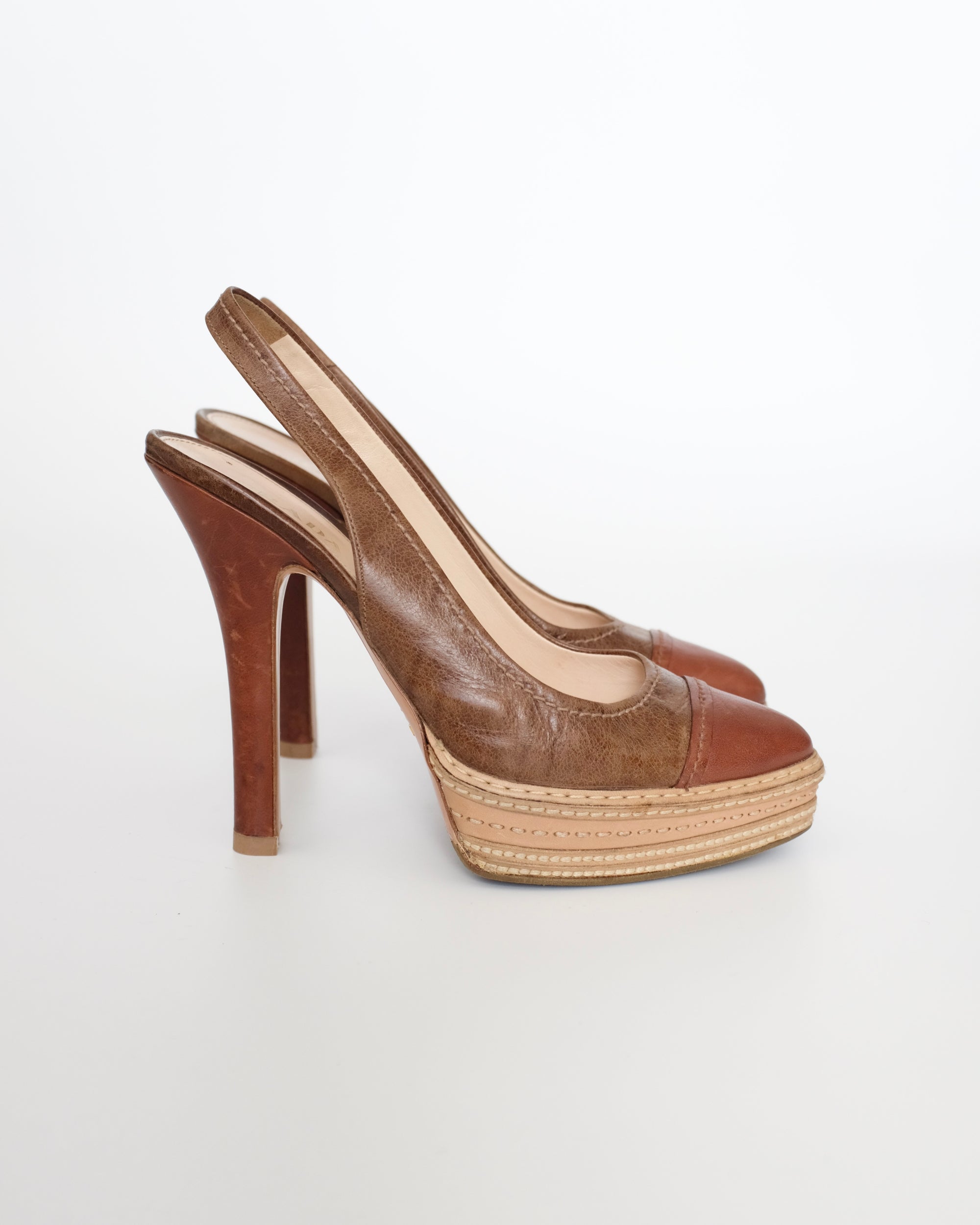 Prada SS2009 Cap Toe Platform Heels (40)