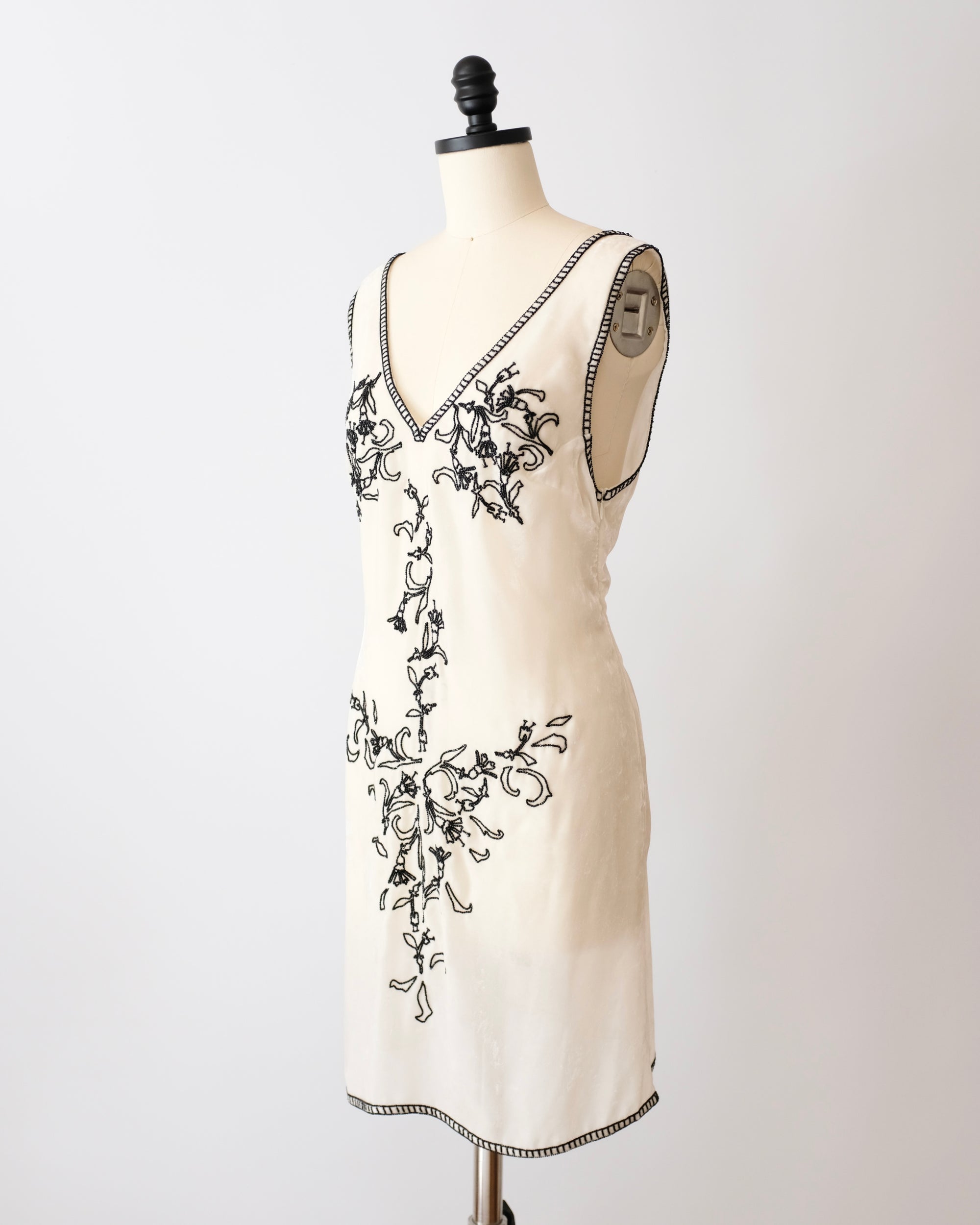 Prada FW1997 Beaded Velvet Dress
