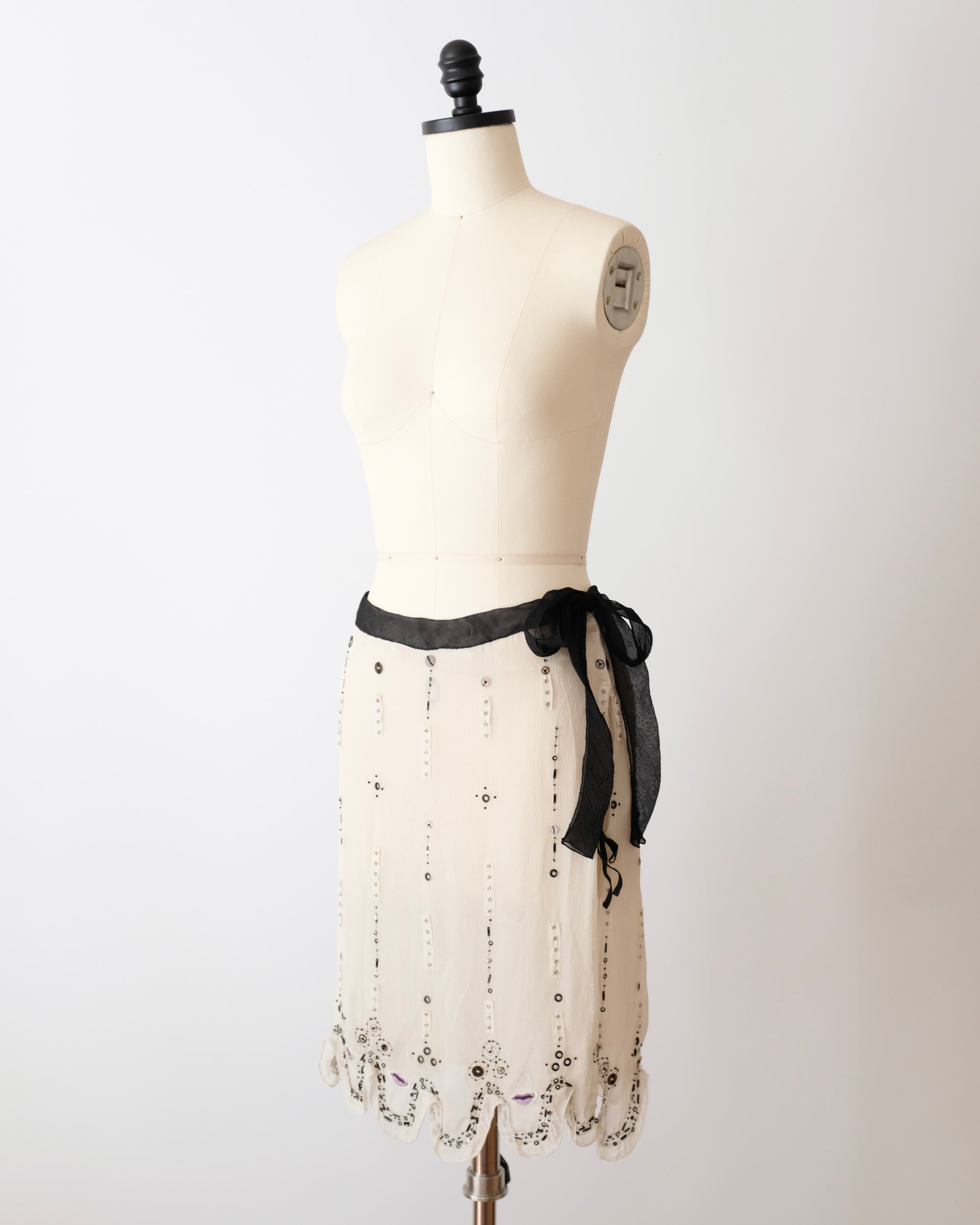 Prada SS2000 Sheer Embellished Lips Skirt (M)