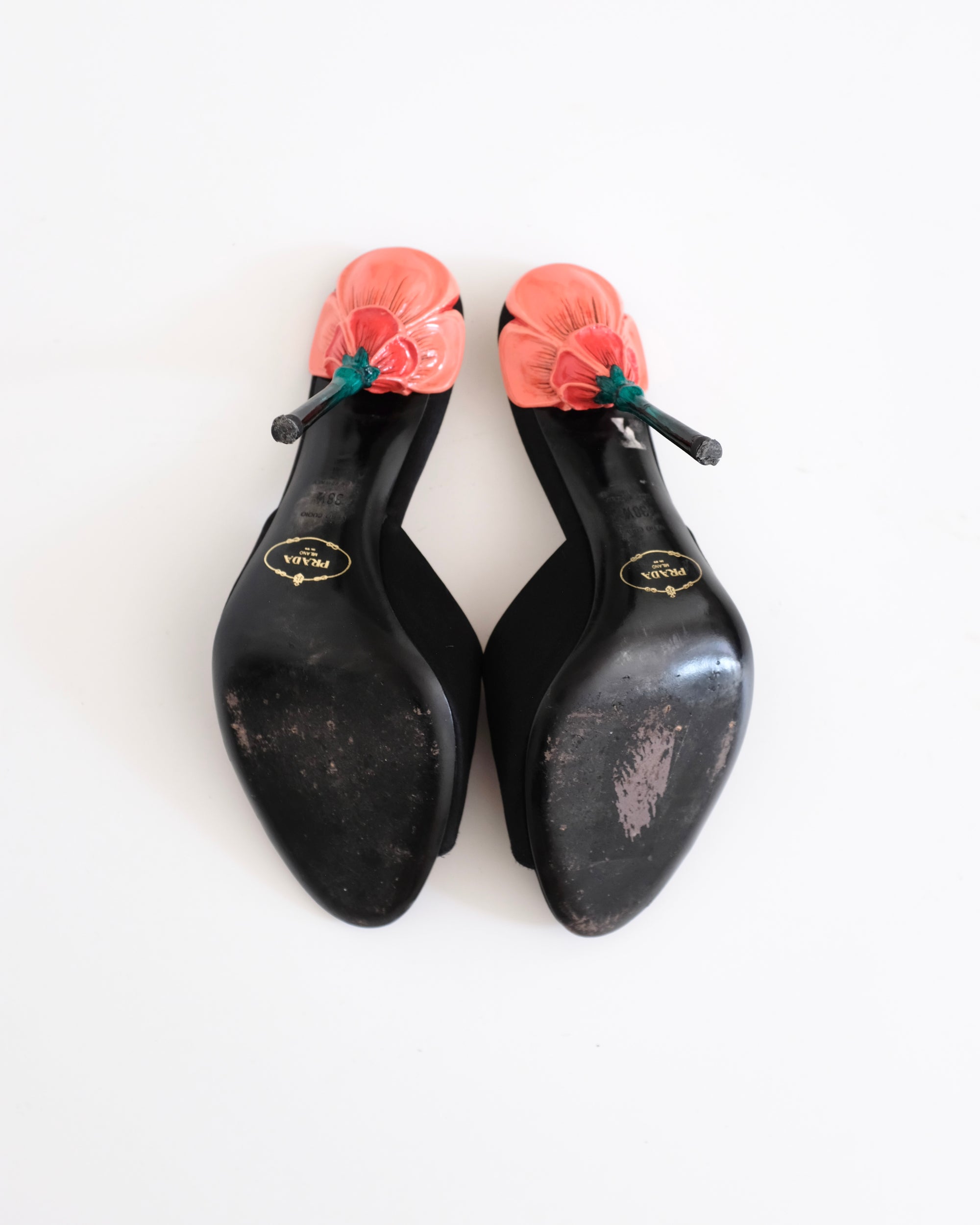 Prada SS2008 Flower Stem Mules (38.5)