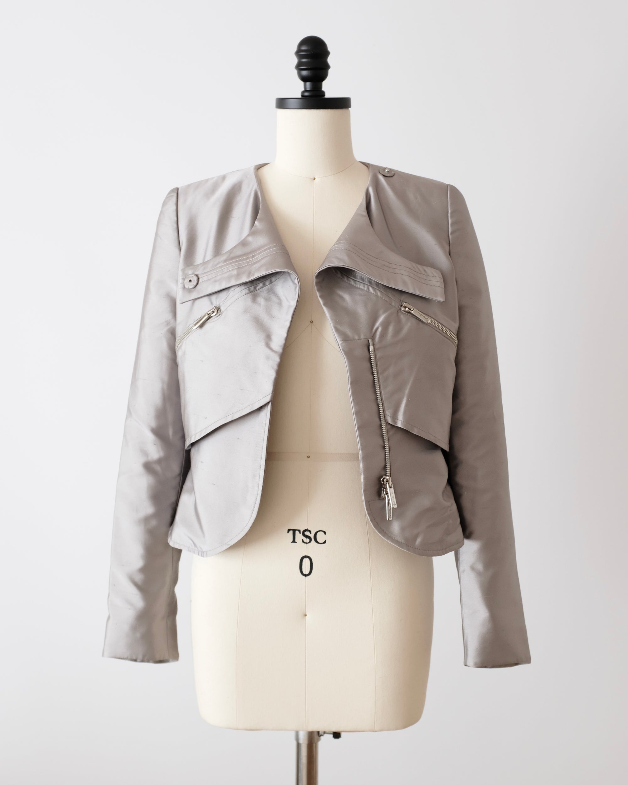 Giorgio Armani Silver Silk Jacket (XS)