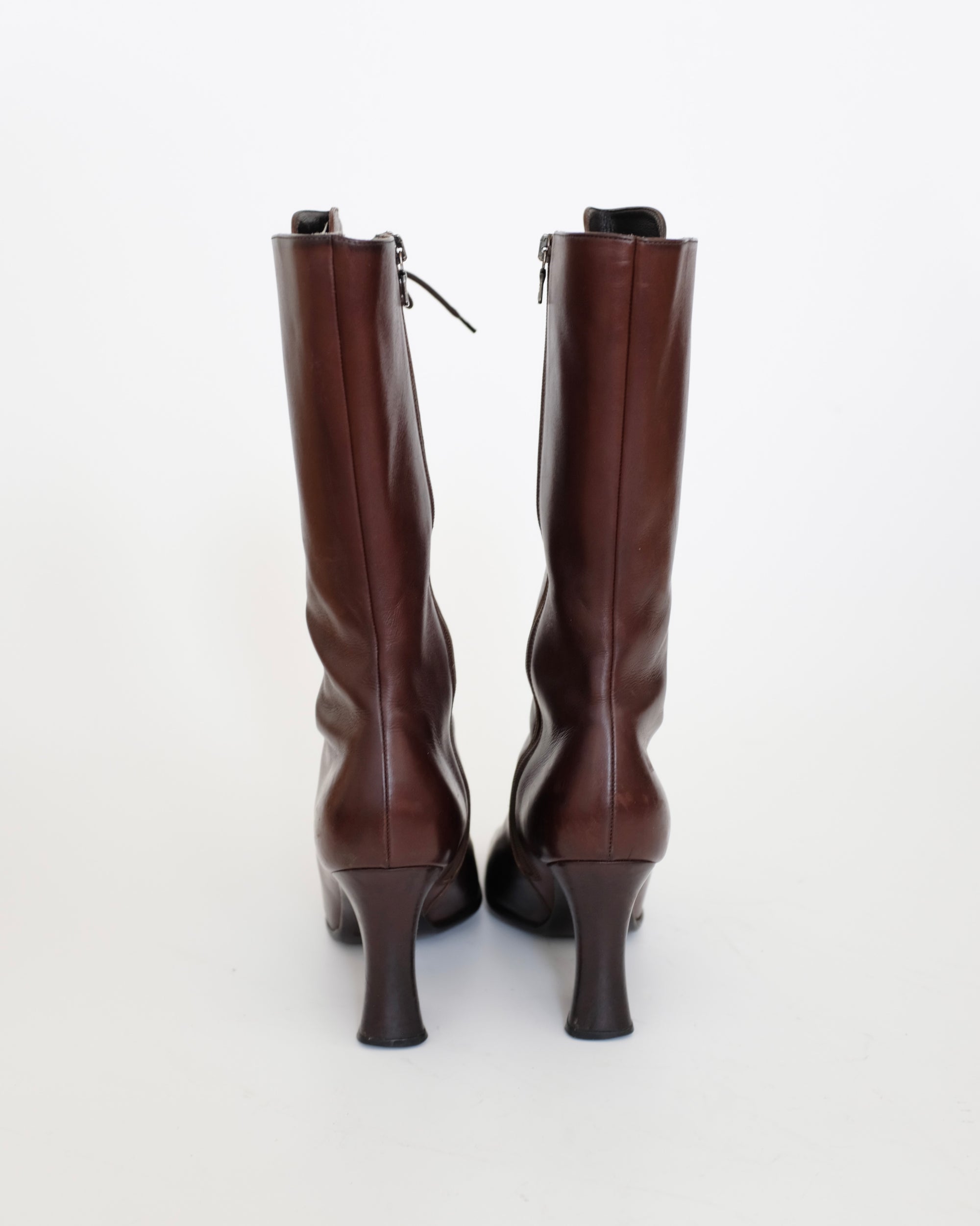 Prada FW2001 Brown Victorian Boots (37.5)