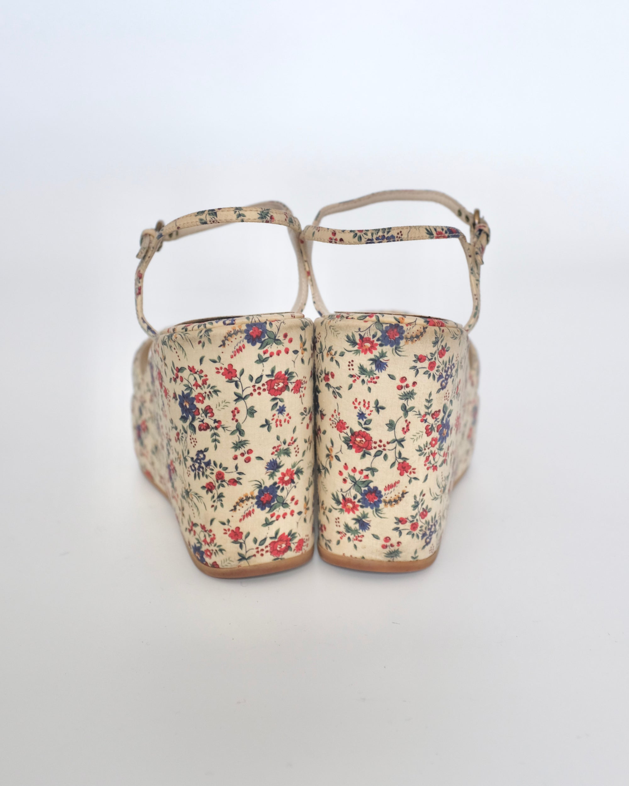 Miu Miu 90's Floral Platform Sandals (38.5)