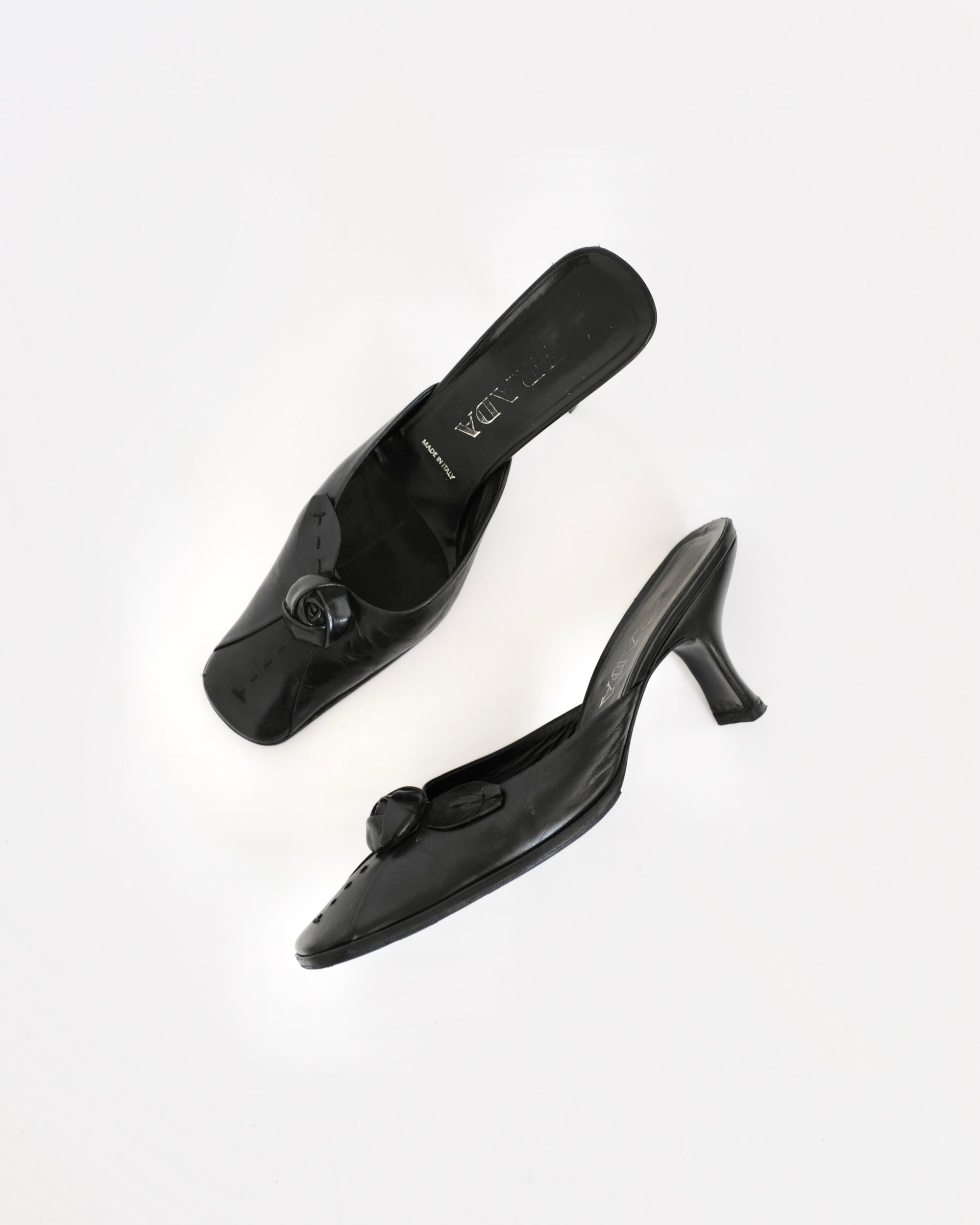 Prada FW2003 Rosette Mules (38.5)