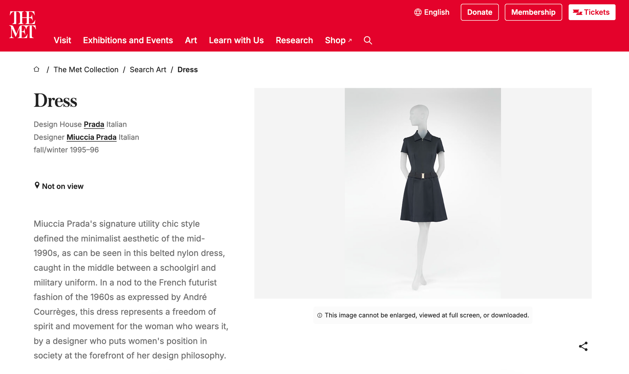Prada FW1995 Utilitarian Nylon Dress (XS)