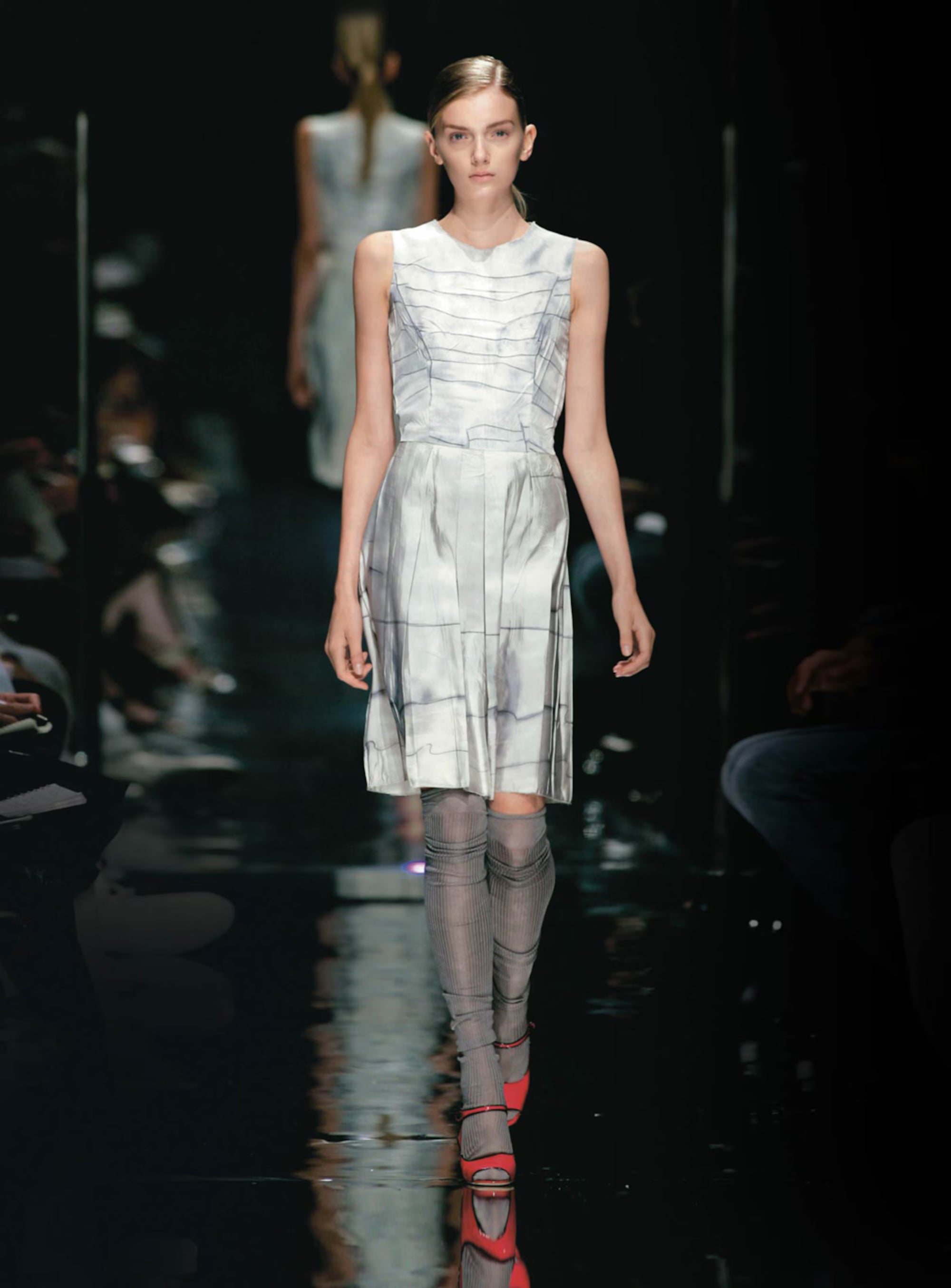 Prada SS2006 Blue Trompe L'oeil Slip Dress (S)