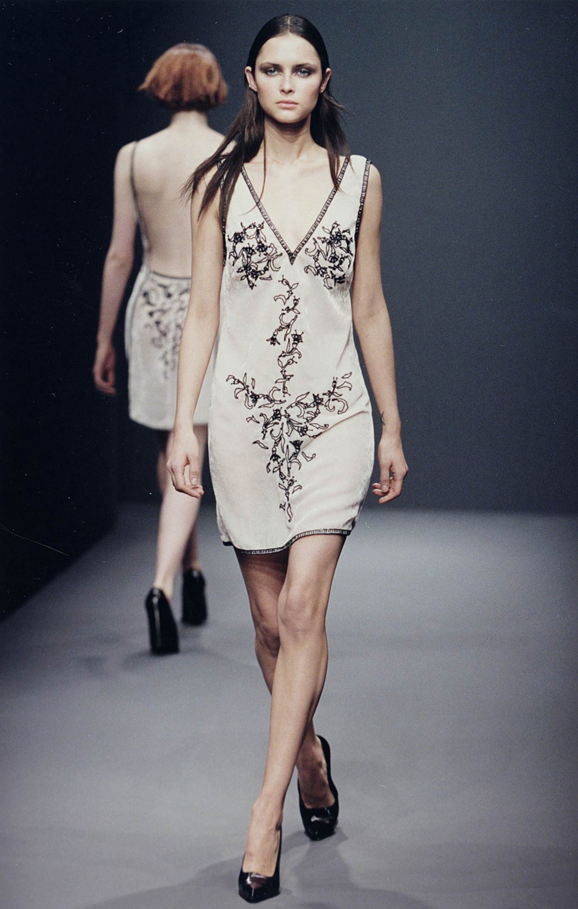 Prada FW1997 Beaded Velvet Dress