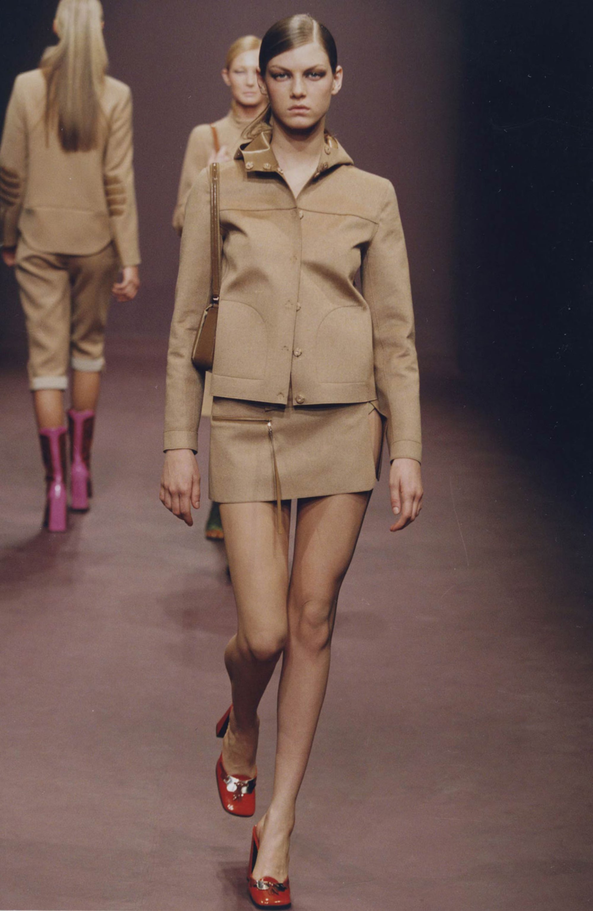 Prada FW1999 Olive Green Mirror Heels (37)