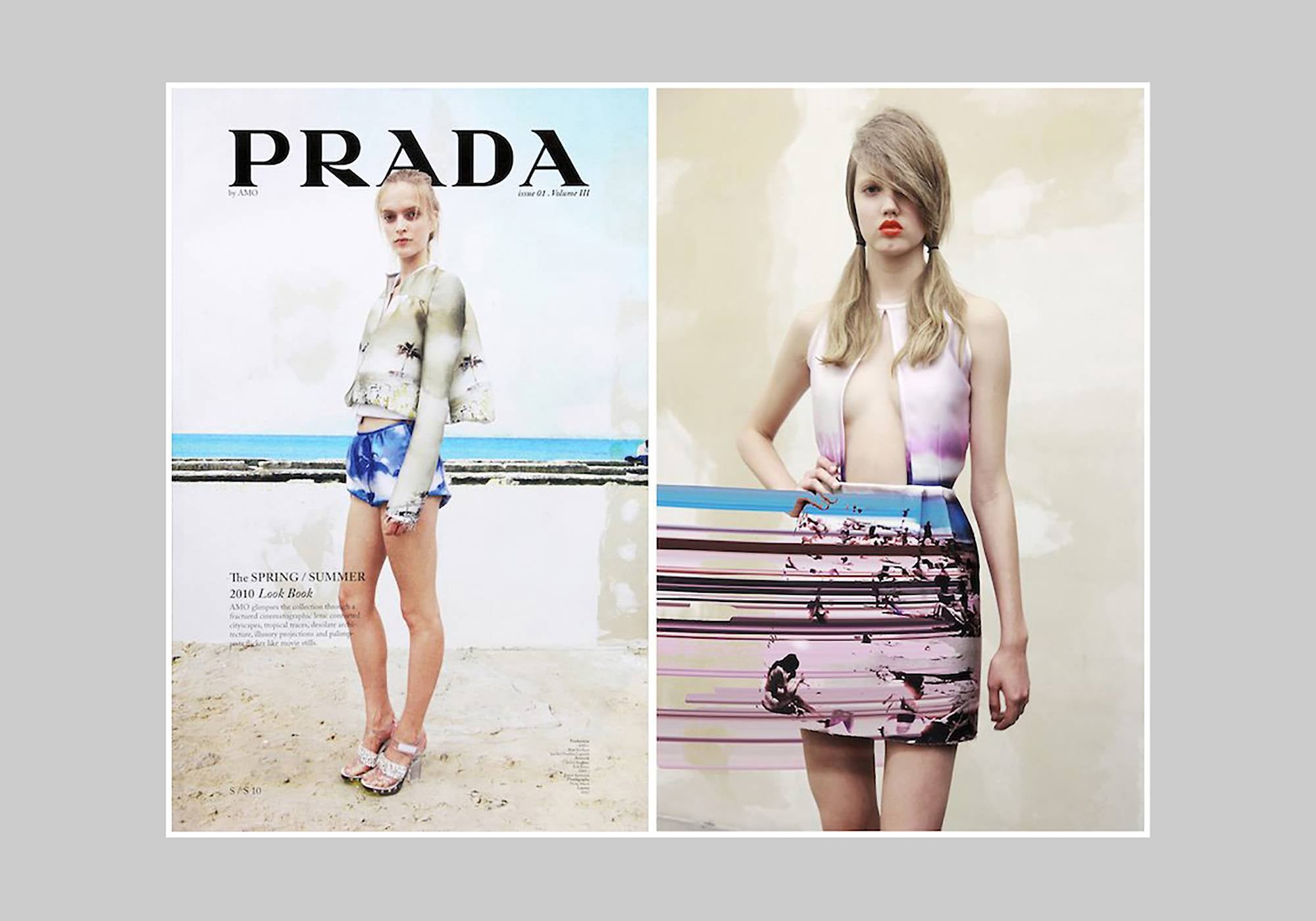 Prada SS2010 Digital Beach Midi Skirt (XS)