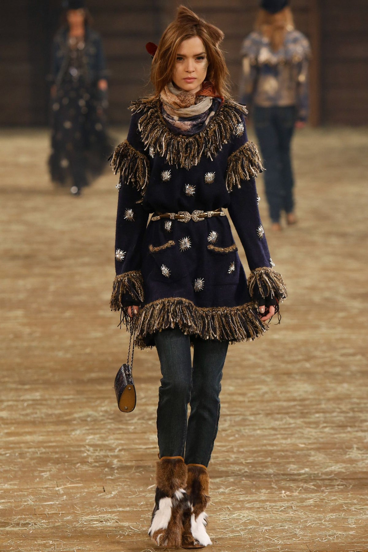 Chanel Métiers d'Art 2014 Fur Boots (38.5)