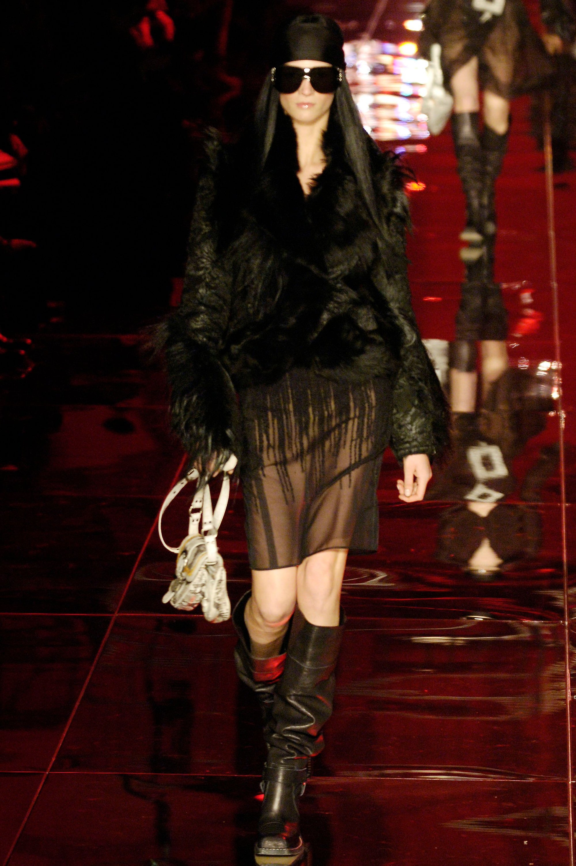 Dior by John Galliano Dripping Tweed Skirt (M)